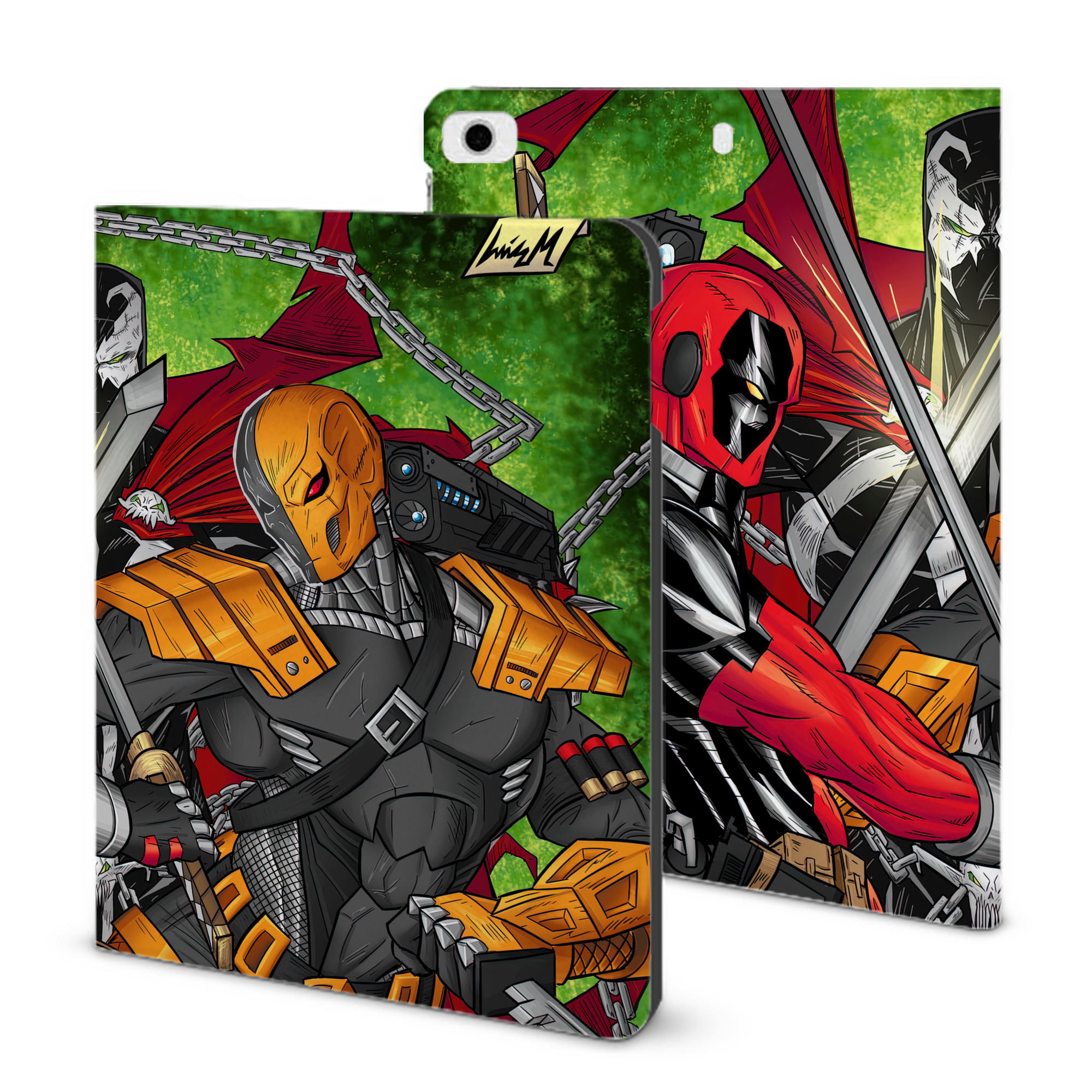 （画像用） Deadpool デッドプール IPad ケース ブック型 PUレザー TPU 耐衝撃 軽量 薄型 ペン収納なし 全面保護 IPad 各モデル対応